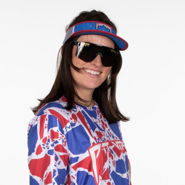 Super Viseira De Fita Azul Pit Viper